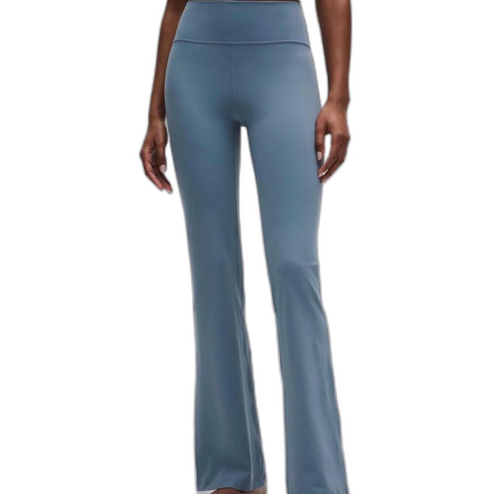 Lululemon Athletica High Waisted Gray Blue Bootcut Leggings Sz 4